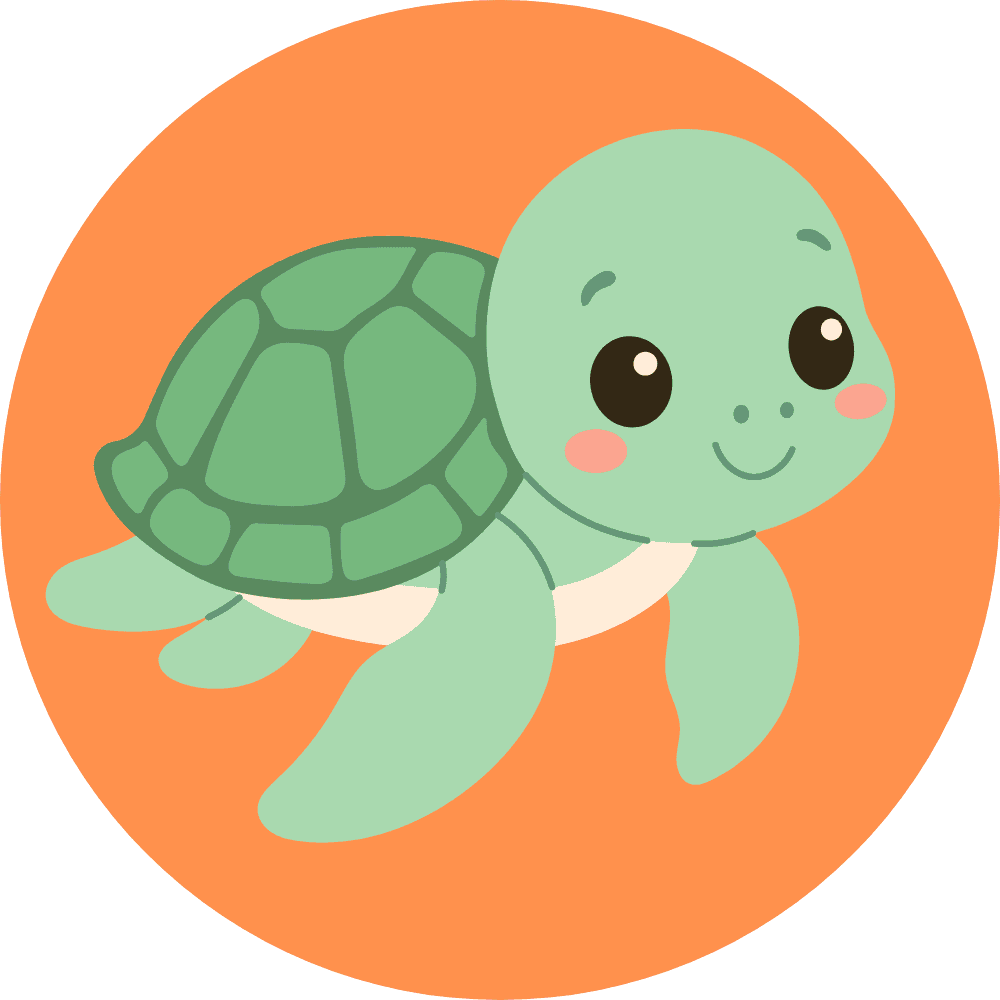 かめめのロゴ - 笑顔のカメのイラスト